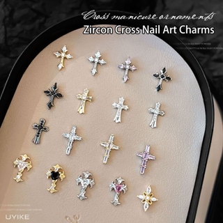 UYIKE ขายส่งอุปกรณ์เสริมสําหรับเล็บ Cross Zircon, Retro Dark…