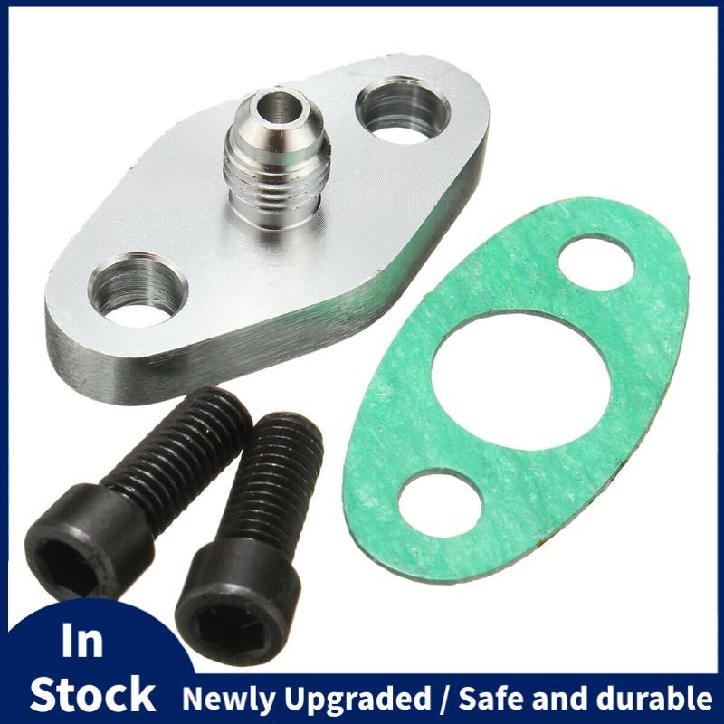 Turbo Oil Feed Line Inlet Flange ปะเก็น 4AN 4 อะแดปเตอร์สําหรับ T3 T4 T04E GT40R GT42 GT42R GT42RS