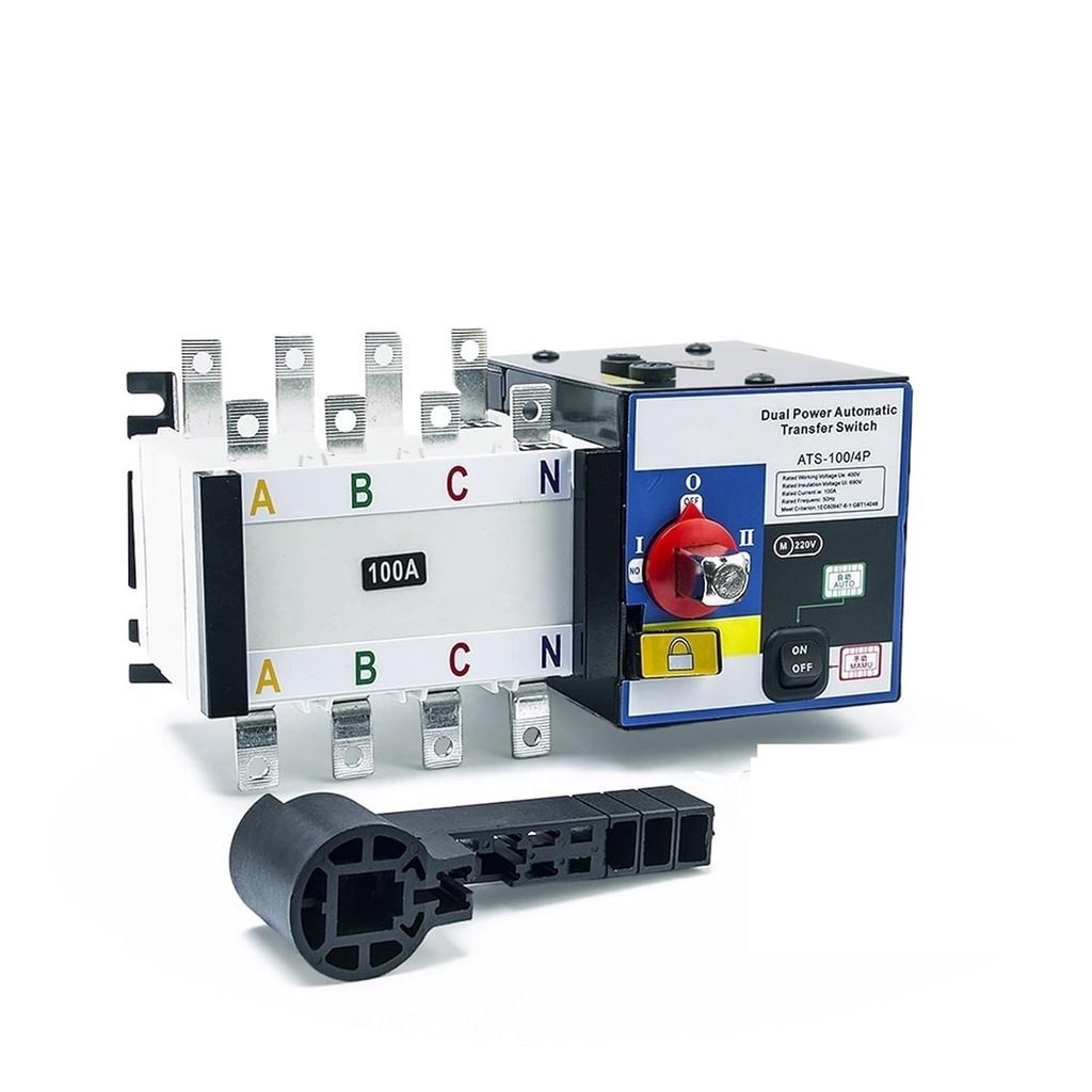 AC220V ควบคุมแรงดันไฟฟ้า 100A 4P ATS เครื่องกําเนิดไฟฟ้า Dual Power สวิตช์โอนอัตโนมัติสําหรับ ATS Co