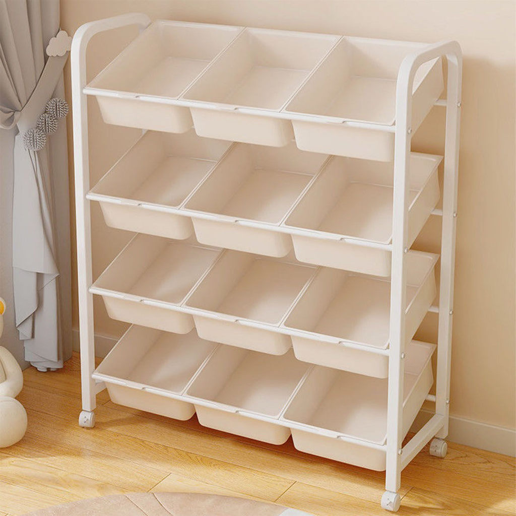 Living Pace ชั้นวางของเล่น  ชั้นวางของพลาสติก มีกล่องเก็บถอดออกได้ ออกแบบสวย เก็บของได้เยอะ รับน้ำหน