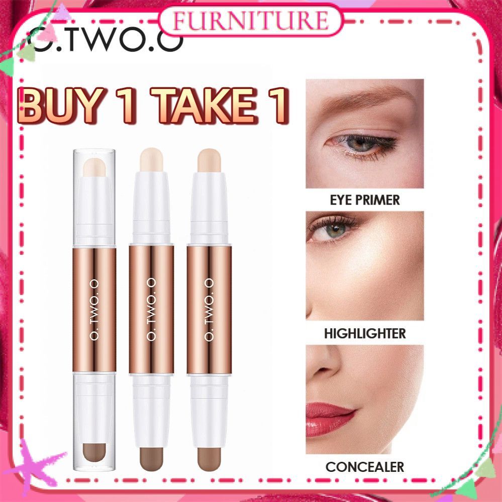 ♕ 【ซื้อ 1 แถม 1】o.two.o แท่งคอนทัวร์ 3 มิติ ไฮไลท์ แท่งคอนทัวร์สองด้าน แต่งหน้า 2 แบบ เฟอร์นิเจอร์
