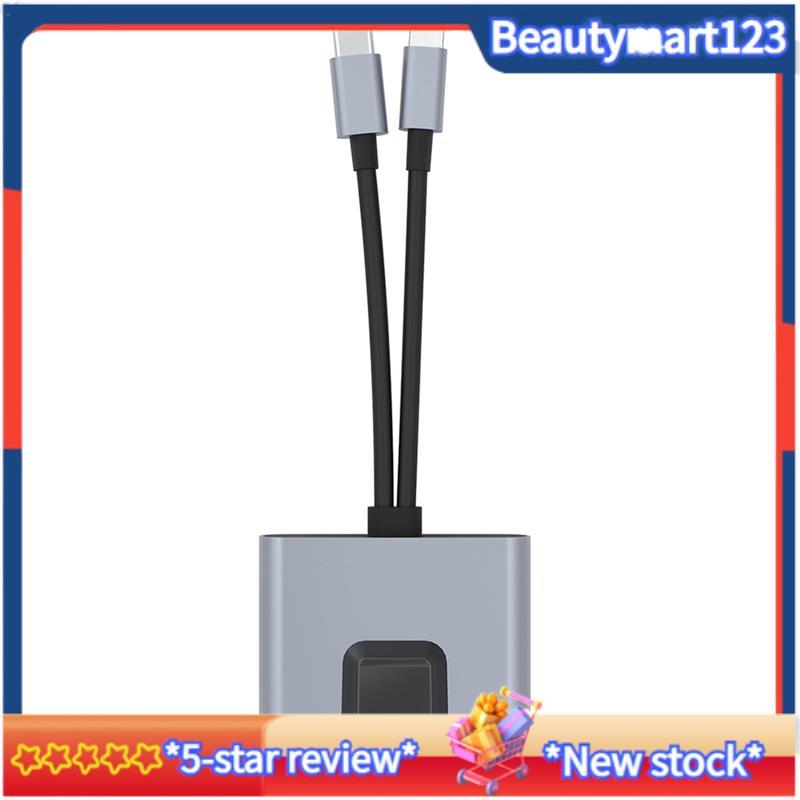 BMRJ45 Hub USB C ถึง Ethernet LAN อะแดปเตอร์เครือข่าย Docking Station สําหรับโทรศัพท์แล็ปท็อปพีซี Do