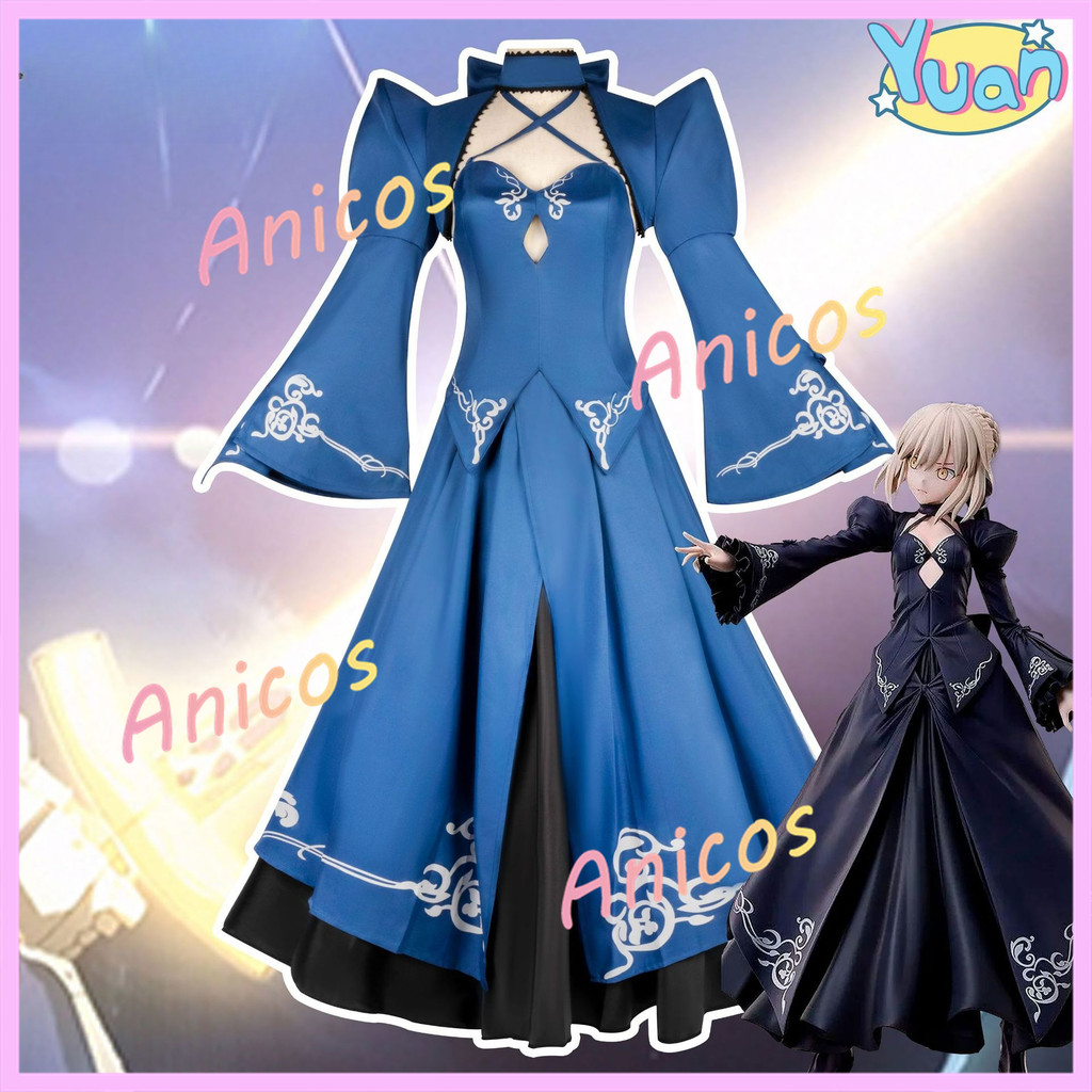 ชุดคอสเพลย์ Destiny Night Cosplay Saber Alter สีดำ