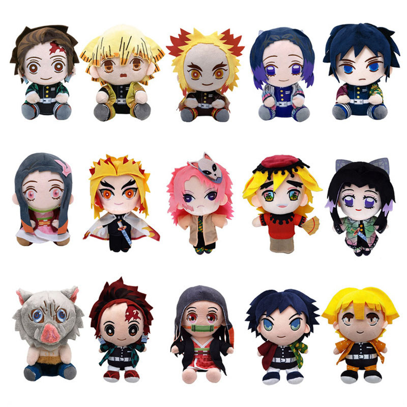 23รูปแบบDemon Slayerตุ๊กตาของเล่นTsugikuni Yoriichi Kokushibou Akazaอะนิเมะการ์ตูนรูปตุ๊กตาของขวัญวั