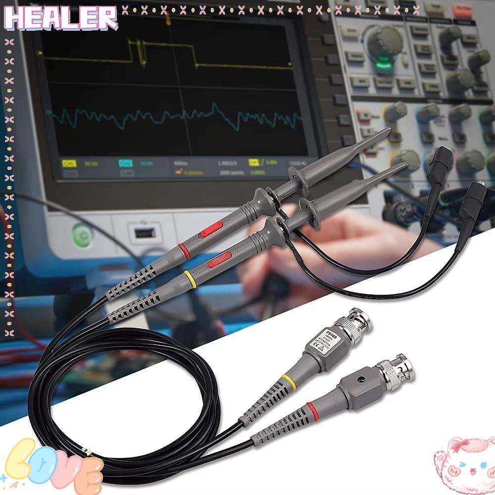 HEALER 1/2pcs BNC Oscilloscope Probe, วัดตะกั่ว 100MHz Oscilloscope Probe Kit, ที่มีประโยชน์ความแม่น