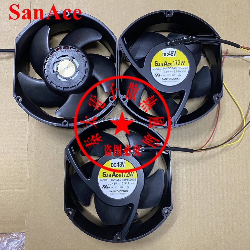[หม้อน้ําพร้อมสต็อก] พัดลมอินเวอร์เตอร์ SANYO 9WG5748P5G003 17251 48V 2.91 A 17CM