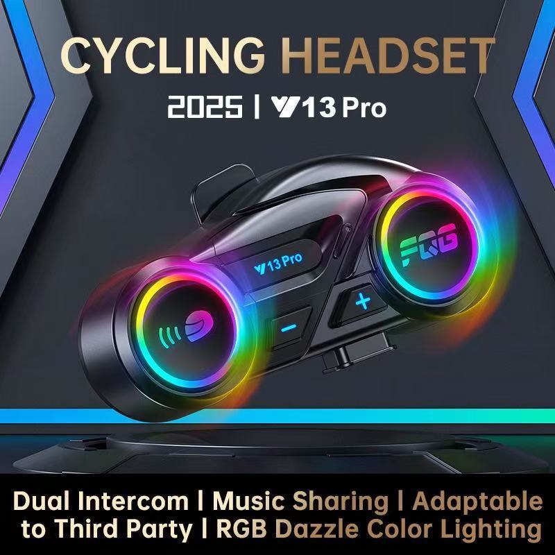 Y13Pro Intercom helmet Bluetooth headset waterproof and noise-reducing FM Wireless motorcycle radio