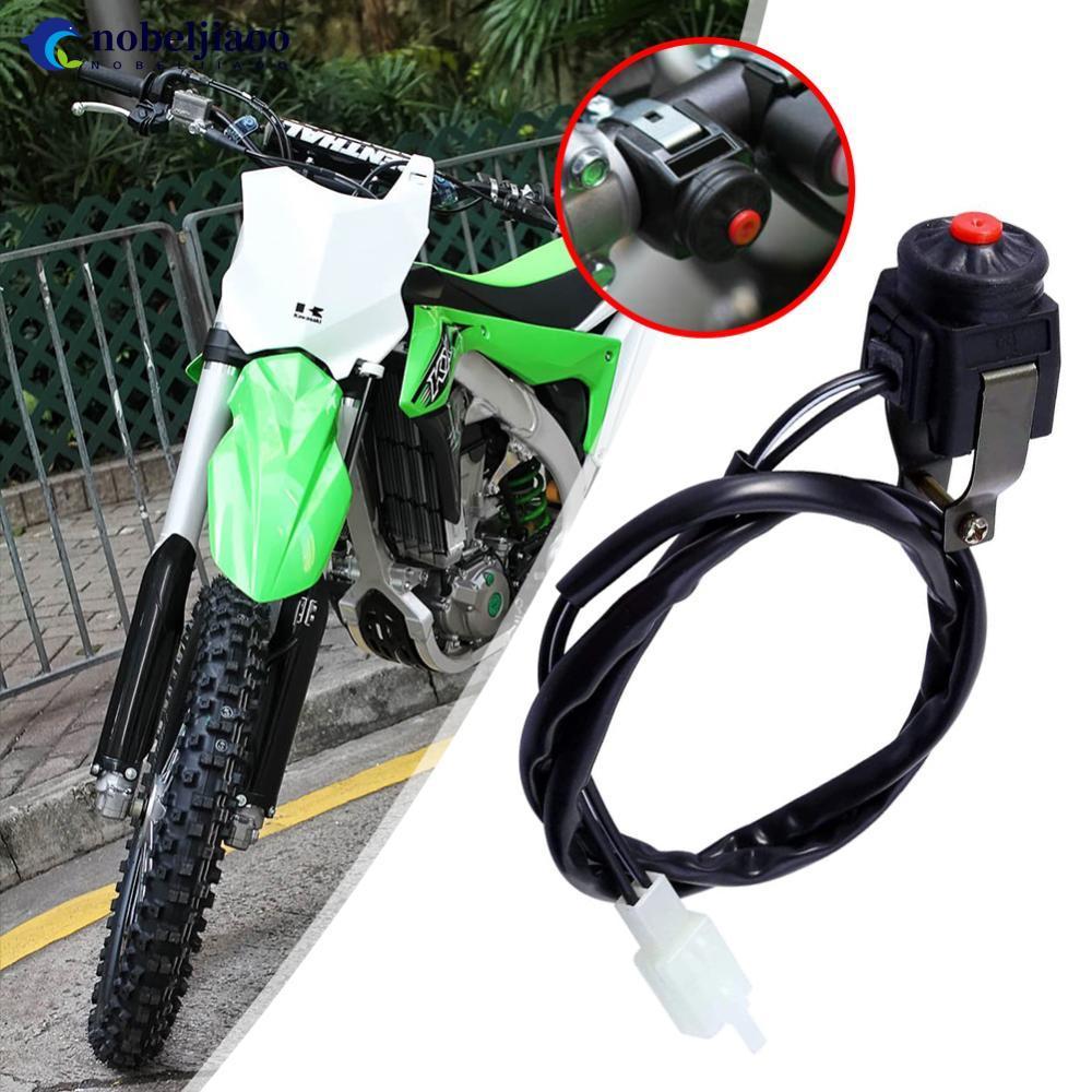 NOBELJIAOO รถจักรยานยนต์ Dual Sport Dirt Quad เริ่มต้นฮอร์นฆ่า Off หยุดปุ่มสวิทช์ Horn Starter สําหร