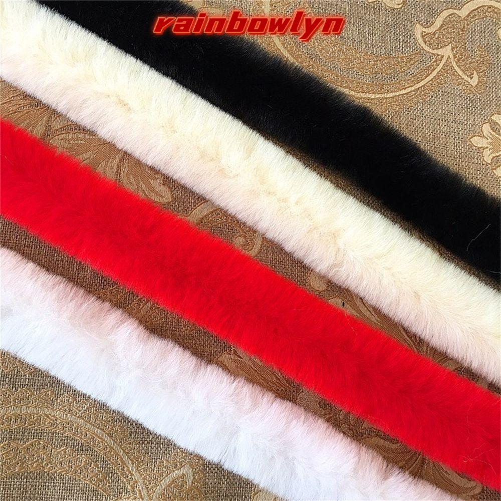 RAINBOWLYN Furry Ribbon Scarf Trimming Ribbon Furry Fluffy Faux Rabbit Furry