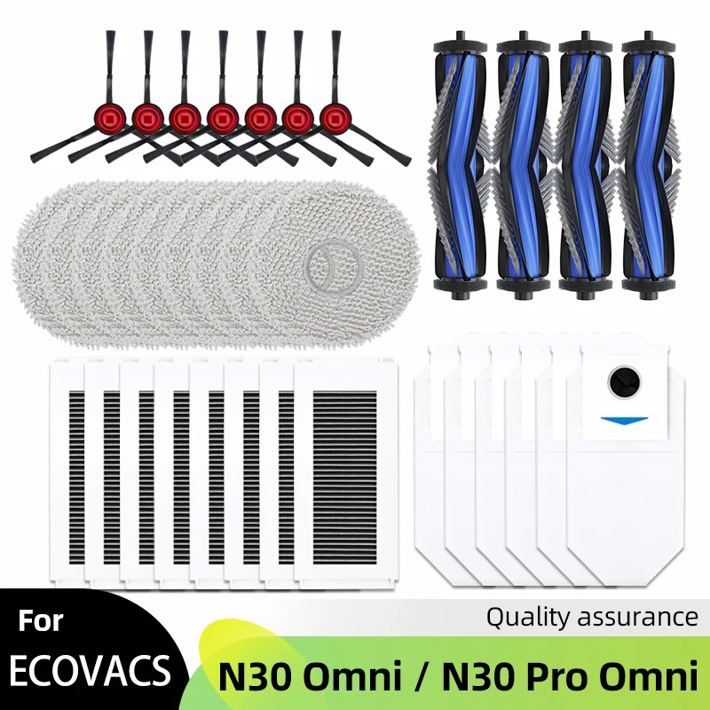 สําหรับ Ecovacs Debot N30 Omni / N30 Pro Omni Robot อุปกรณ์สูญญากาศหลักแปรงด้านข้าง Hepa Filter Rag 