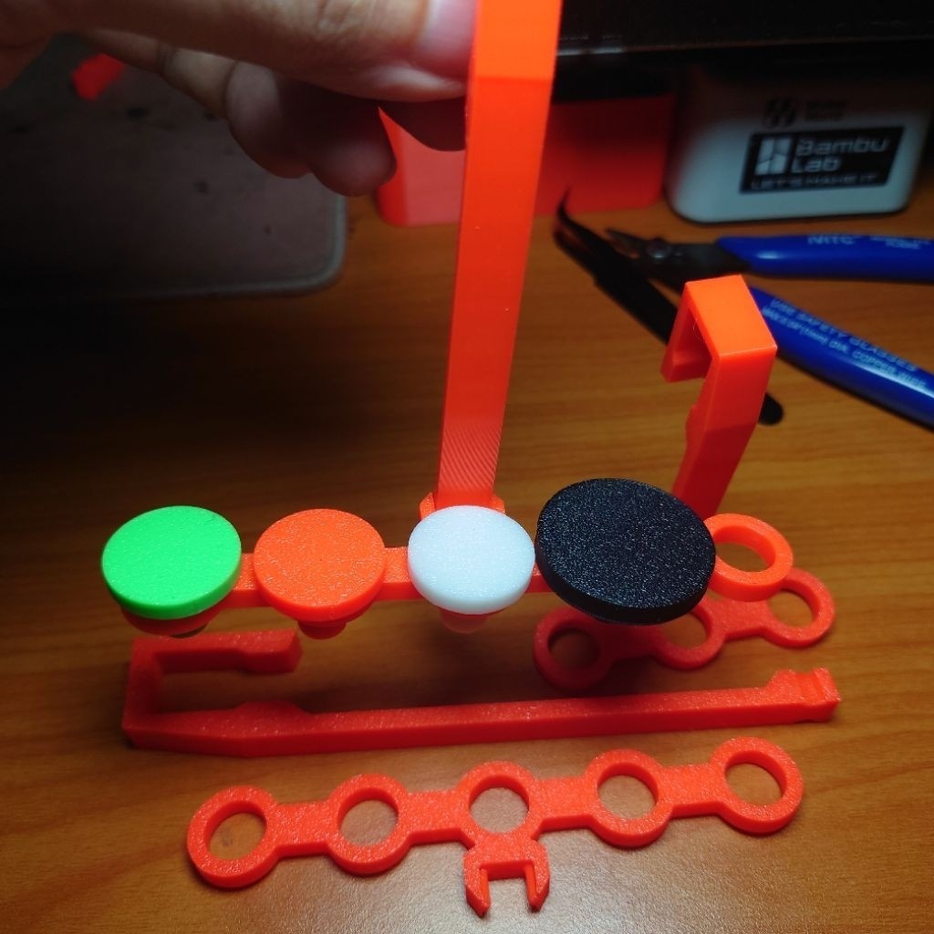 3D พิมพ์ปะการัง Frag Base Mount – 5 หลุม – 5–15 มม. แขวนแก้ว – ไม่ต้องใช้กาว – อุปกรณ์ตู้ปลาทะเล