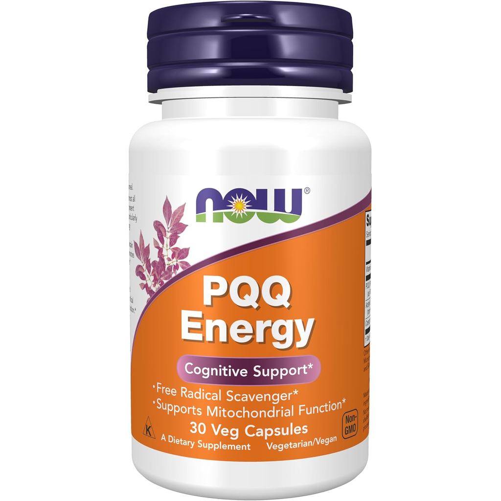 NOW Foods s, PQQ Energy, ฟรี Radical Scavenger*, รองรับความรู้ความเข้าใจ*, แคปซูลผัก 30 แคปซูล