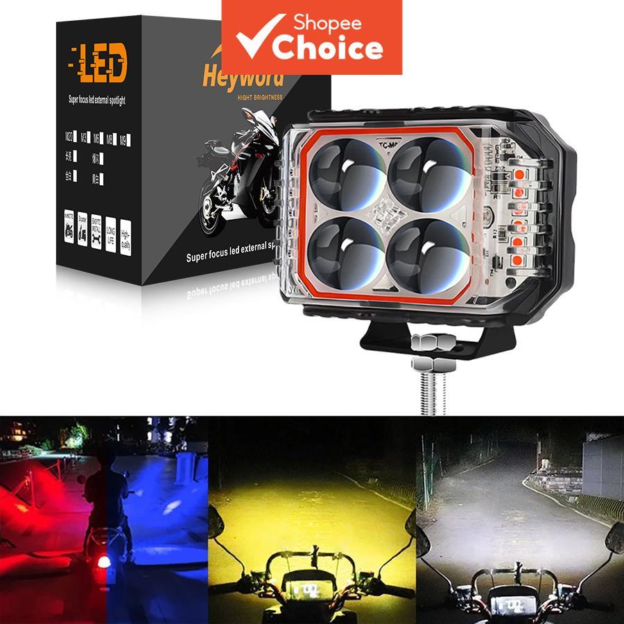 Heyword Bi-LED ไฟยิงขนาดเล็กพร้อมไฟหน้ารถจักรยานยนต์โคลเวอร์สามด้าน