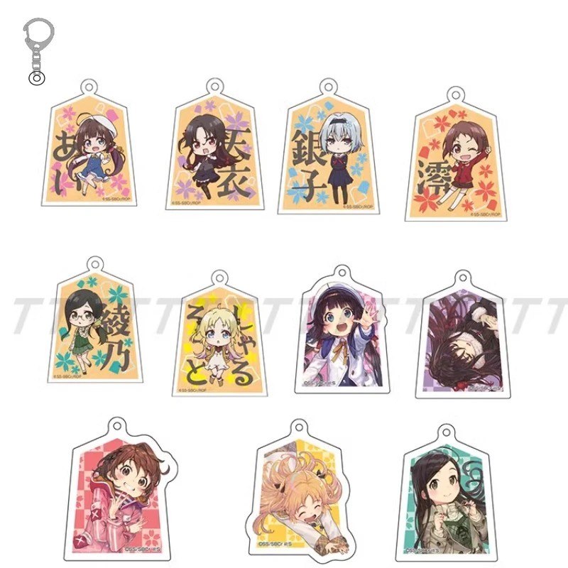 พวงกุญแจอนิเมะ Ryuuou no Oshigoto Dragon Kings Work Hinazuru Ai Sora Ginko Yashajin Ai Mica ของขวัญอ