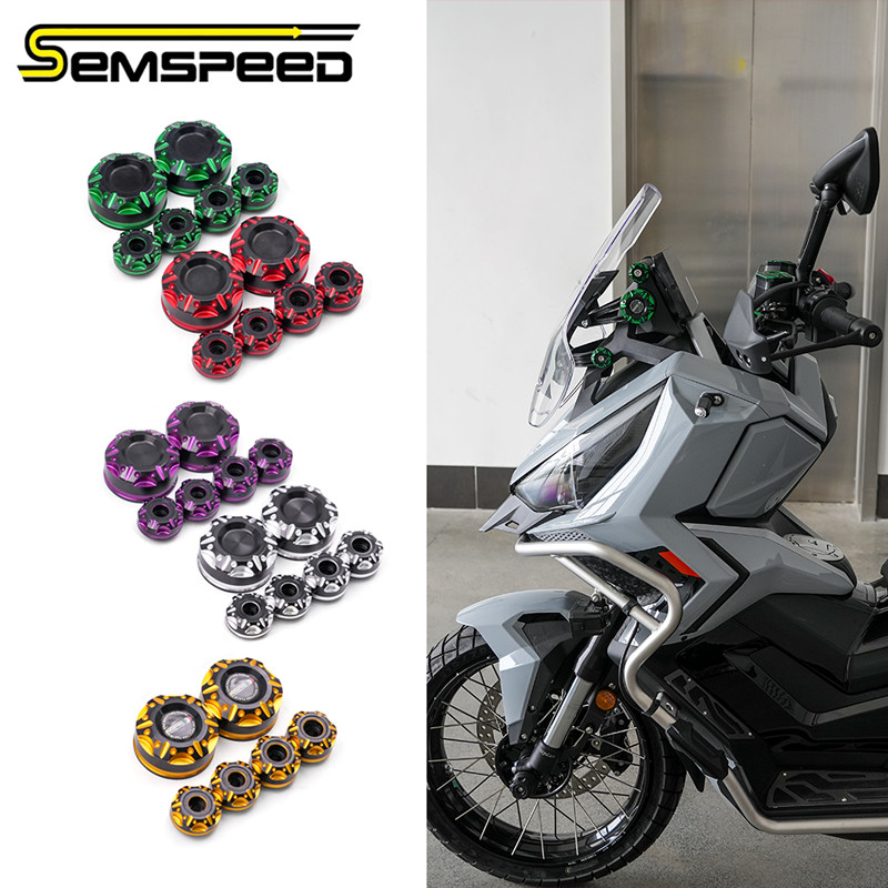 SEMSPEEDFor Zontes 368g 368E 368D 368K รถจักรยานยนต์ Visor กระจกอะแดปเตอร์ตกแต่งฝาครอบอะแดปเตอร์หมวก