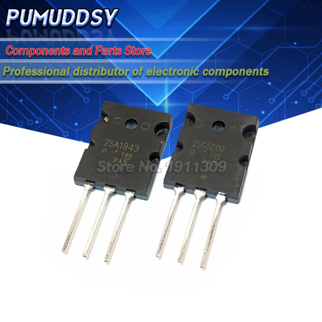 6PCS 2SA1943 2SC5200 3PCS 2SA1943 + 3PCS 2SC5200 เครื่องขยายเสียงหลอด IC