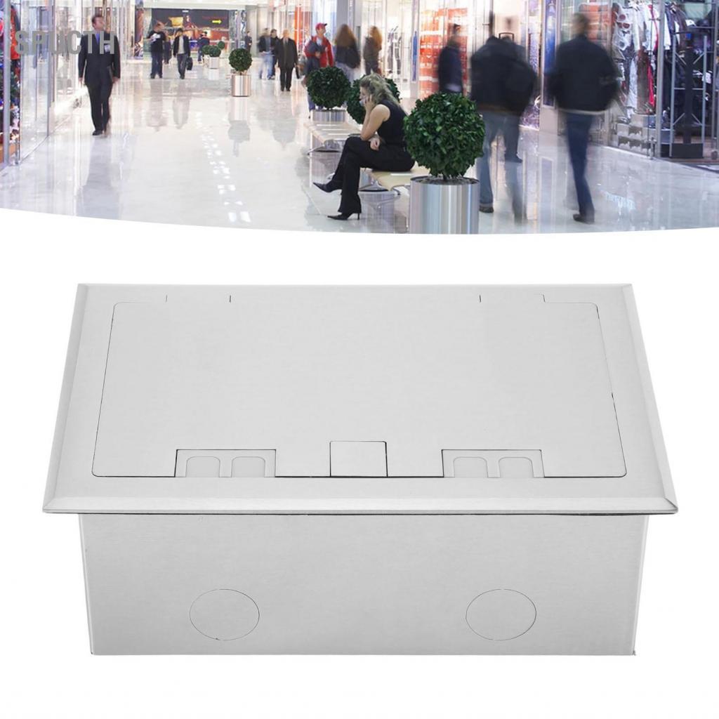 Spucth Spucth ชั้น Outlet 3 เต้ารับ 16A 4000W ซ็อกเก็ตไฟฟ้าแบบฝังกล่องชุดสำหรับ Office Hotel School 