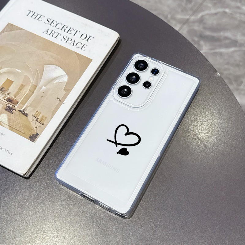 Heart Key สําหรับ Samsung 25 Plus กรณี S26 S24 S23 S22 S21 S20 Ultra ป้องกันหน้าจอกันฝุ่นปลอก