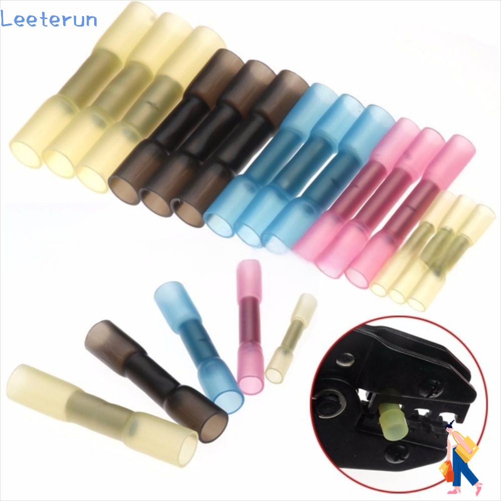 LEETERUN 20PCS สายไฟรถยนต์ Crimp Terminal, ฉนวน 0.3-6.0mm2 ความร้อนหด Butt Wire Connectors, กันน้ํา 