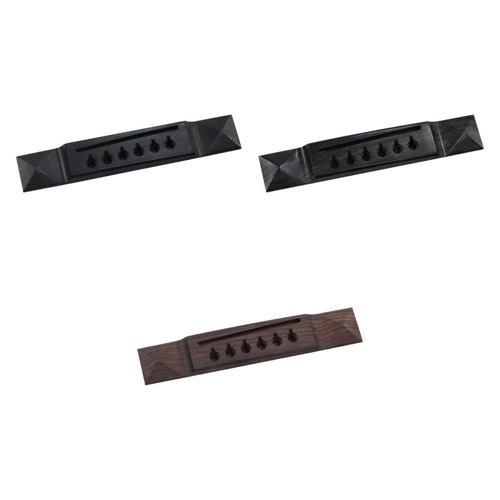 [trdfdv] Ebony Acoustic Guitar Bridge Wooden Saddle Instrument Component for Six String Guitar Repai
