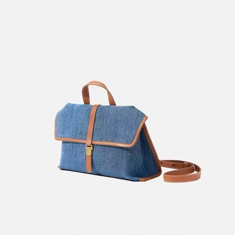 Songmont Mountain Pine Series Denim Small Crossbody/Commuter ความจุขนาดใหญ่ Sho ulder/Crossbody/กระเ