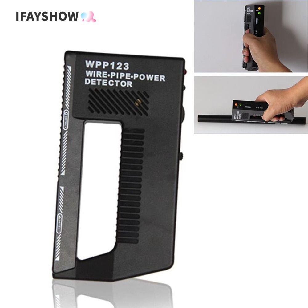 IFAYSHOW เครื่องตรวจจับโลหะ,เครื่องตรวจจับสายไฟมัลติฟังก์ชั่นความไวสูง,สายไฟ AC Wpp123 พลาสติกแบบพกพาพร้อม Light & Alarm Wall Scanner เครื่องตรวจจับโลหะสําหรับผู้ใหญ่