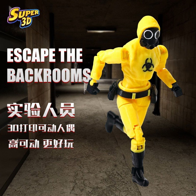 Escape the Backrooms 3D พิมพ์ตัวเลขการกระทํา Dummy13 Test