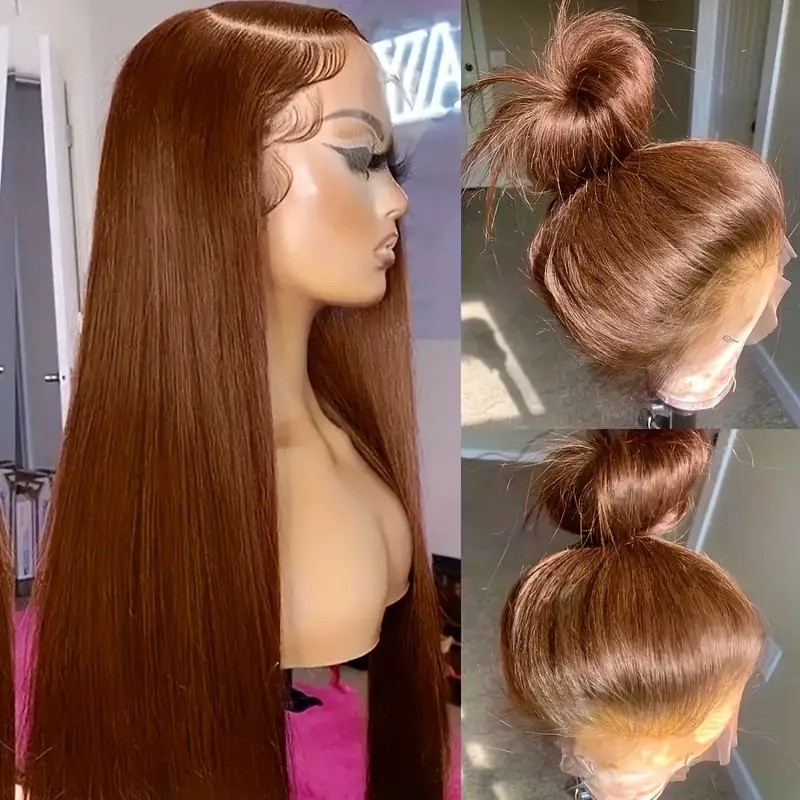 Preferred in-stock items#Best-selling front lace long straight hair wig Fashionable and popular brow