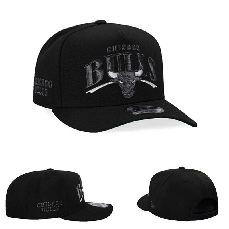 หมวกเบสบอลแบบปรับได้ New Era Chicago Bulls 9FORTY สีดํา มินิมอล ลําลอง อเนกประสงค์ unisex K4D7 XTXS
