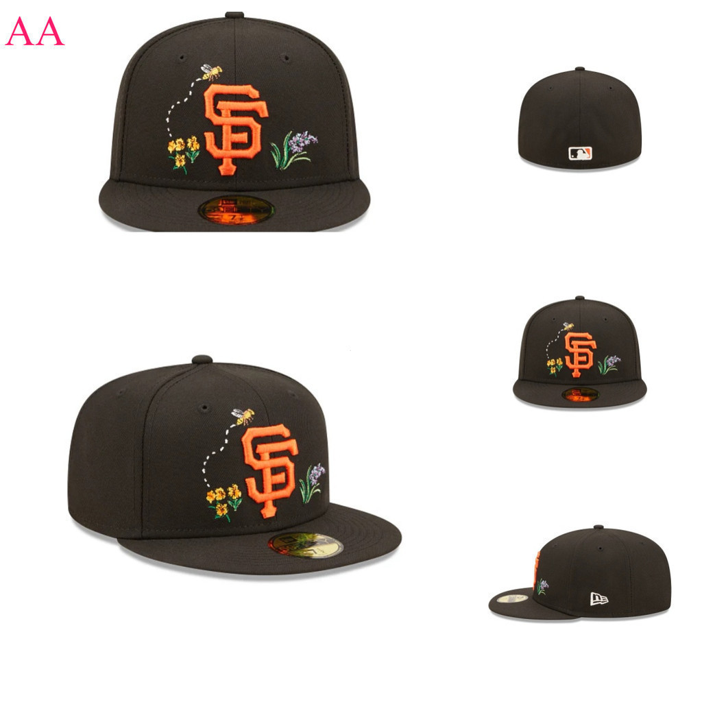 หมวก Unisex San Francisco Giants สีน้ำดอกไม้ สำหรับกีฬากลางแจ้ง FIFTY DARM NDU6