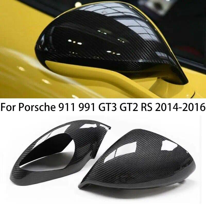 คาร์บอนไฟเบอร์รถด้านข้างกระจก Trim Fit สําหรับ Porsche 911 991 กีฬา 991.2 GT2 GT3 GTS กีฬา