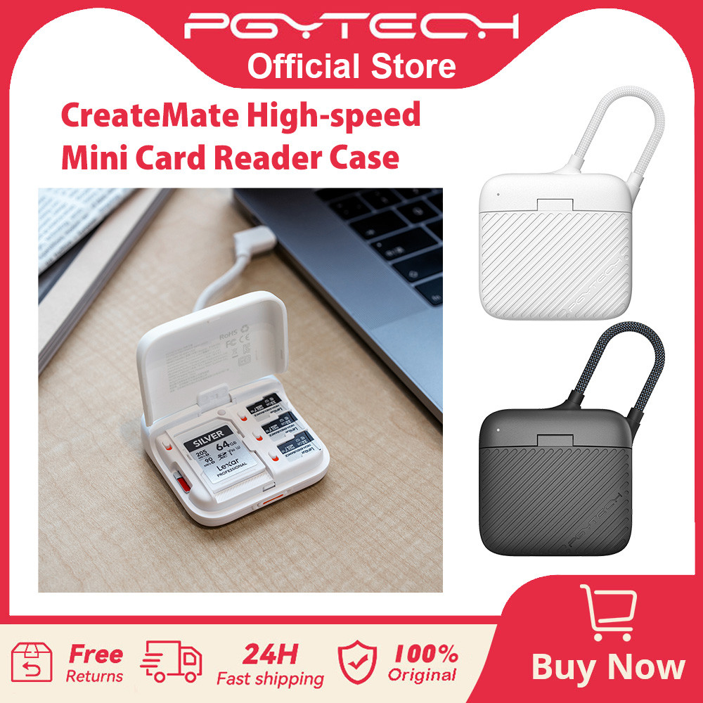 PGYTECH CreateMate เคสเครื่องอ่านการ์ดขนาดเล็กความเร็วสูง
