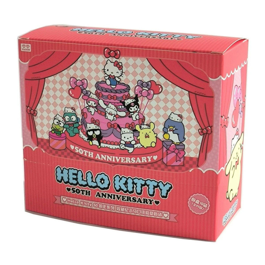 [ทั้งกล่อง 10 แพ็ค] Sanrio hellokitty 50th Anniversary Series ป้ายจําหน่ายอนิเมะ ปลาครึ่งตัว นางเงือ