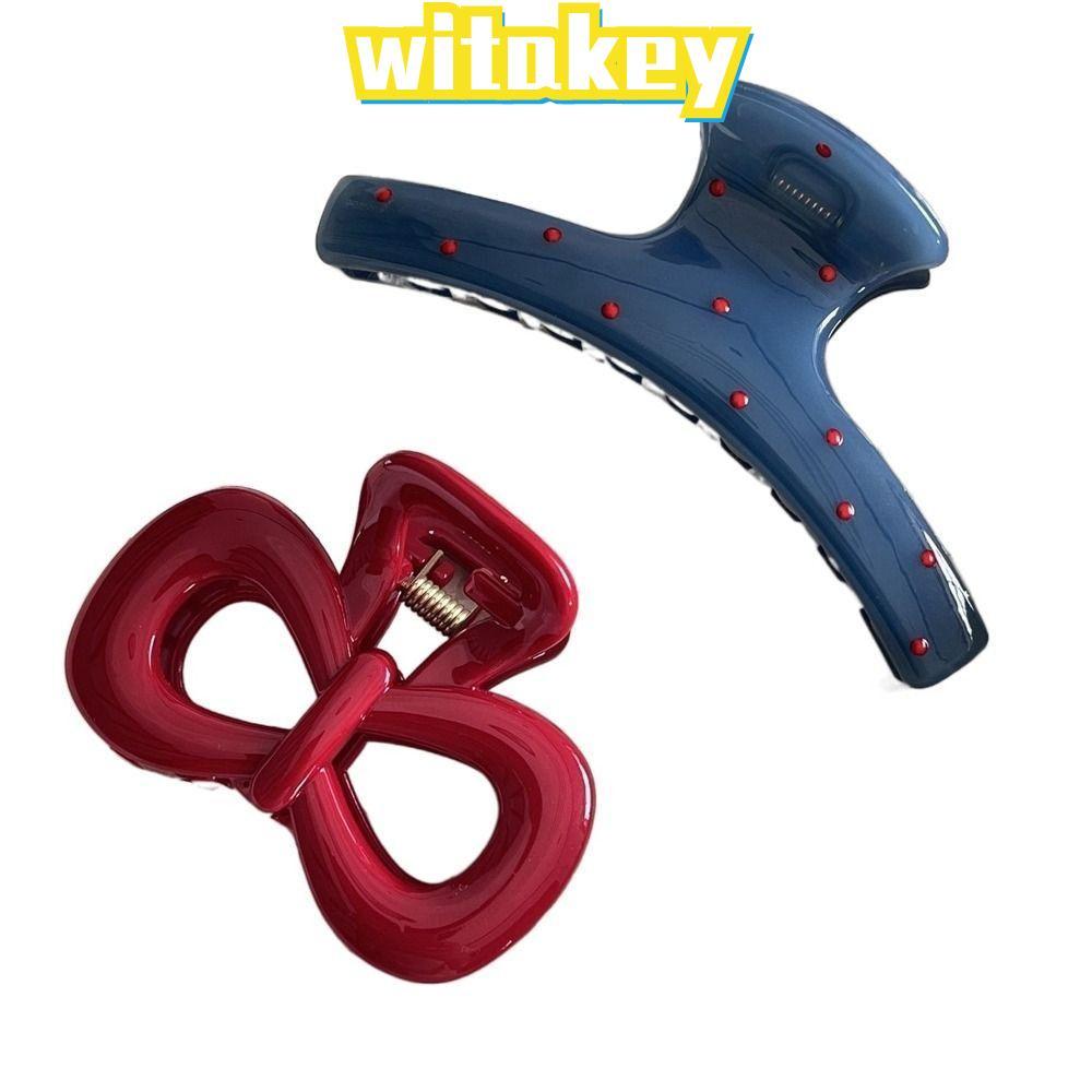 WITAKEY กิ๊บติดผมหรูหรา ออกแบบลายจุดสวยงาม เสริมลุคแฟชั่นด้วยเครื่องประดับผมทรงใหญ่