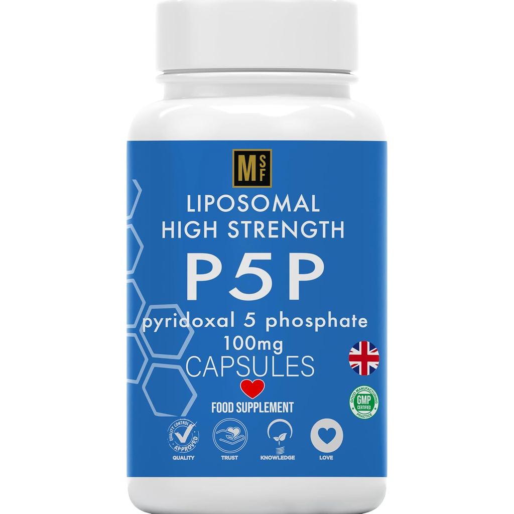 P5P วิตามิน B6 (Pyridoxal 5 ฟอสเฟต) แคปซูลละ 100 มก. | แคปซูลความแข็งแรงสูง 180 แคปซูล | 6 เดือน ชั้น - 1 วัน | แอคทีฟฟอร์มวิตามินบี6 | วีแกน | ไม่ใช่จีเอ็มโอ| บริษัทสหราชอาณาจักร