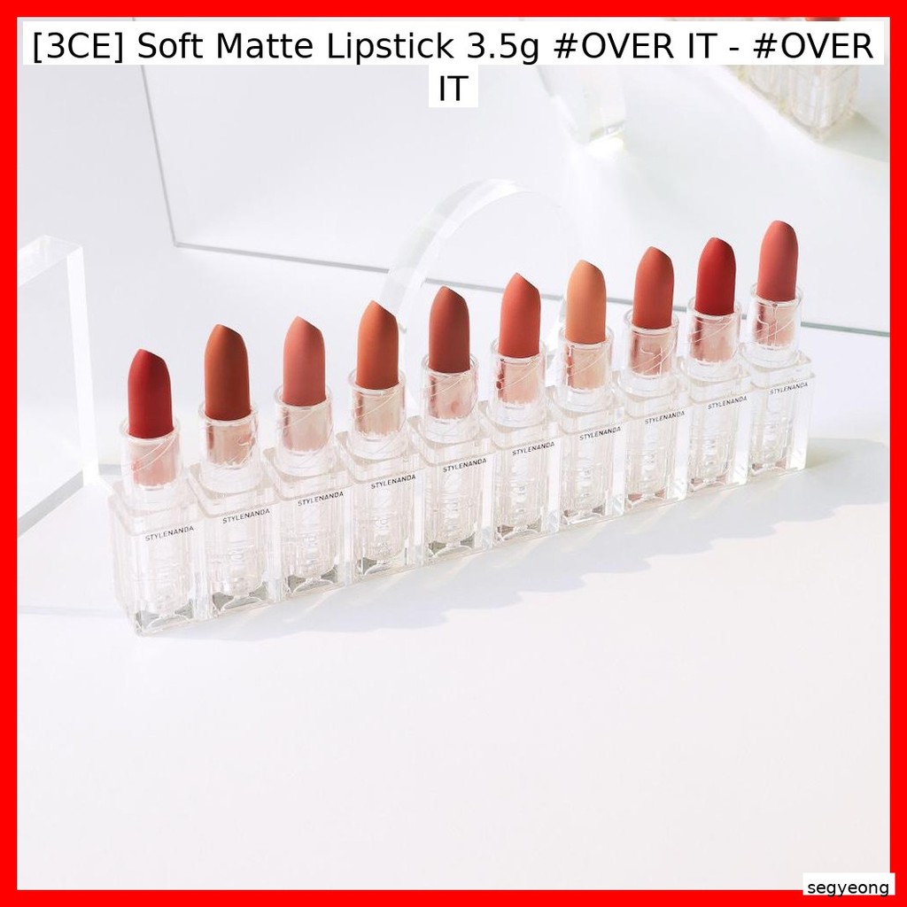 [3CE] Soft Matte Lipstick 3.5g #OVER มัน - #OVER มัน / ปลอบโยน ลอง-ลาสติน โดย เซกยอง