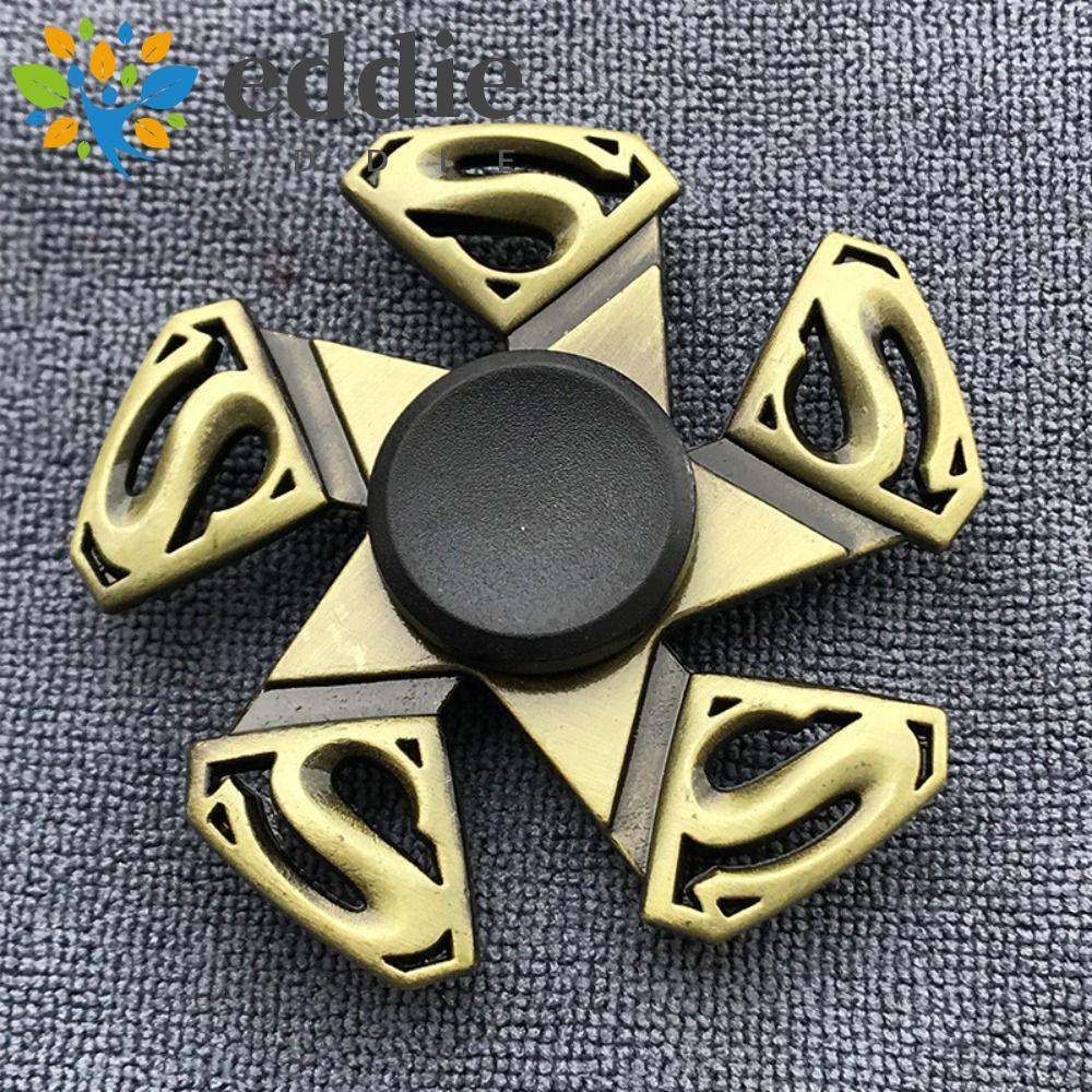 EDIE Finger Spinner, โลหะทองเหลืองสี Fidget Spinner, Hand Spinner ภายนอกเรียบตลก Cool Hand Spinning 