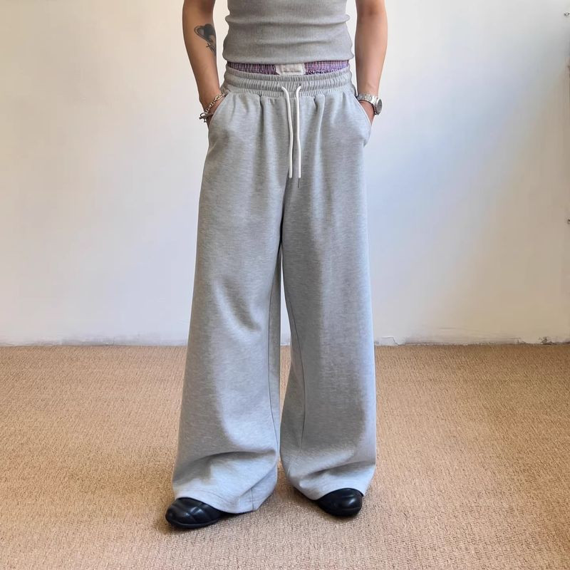 กางเกงวอร์มขากว้าง Baolongxin ดีไซน์สำหรับเยาวชน สไตล์.streetwear สวมใส่สบาย