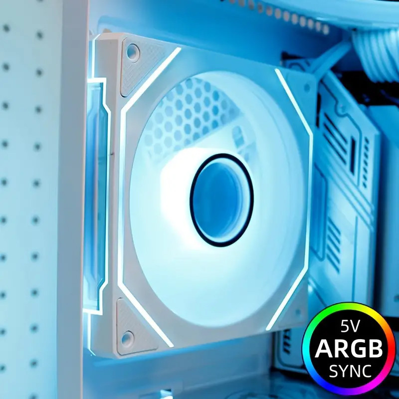 พัดลมคอมพิวเตอร์เดสก์ท็อป พัดลมเคส พัดลม CPU พัดลมคอมพิวเตอร์ พัดลม 120mm พัดลม 4 พิน พัดลม ARGB พัดลมเปลี่ยนสีได้ K208 - รูปที่ 6