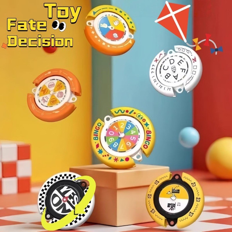 Fate Decision พวงกุญแจล้อแบบพกพา Lucky Charm Spinner ของเล่น Solution ยากพวงกุญแจกระเป๋าเป้สะพายหลังตกแต่งของขวัญตลกสําหรับเพื่อน