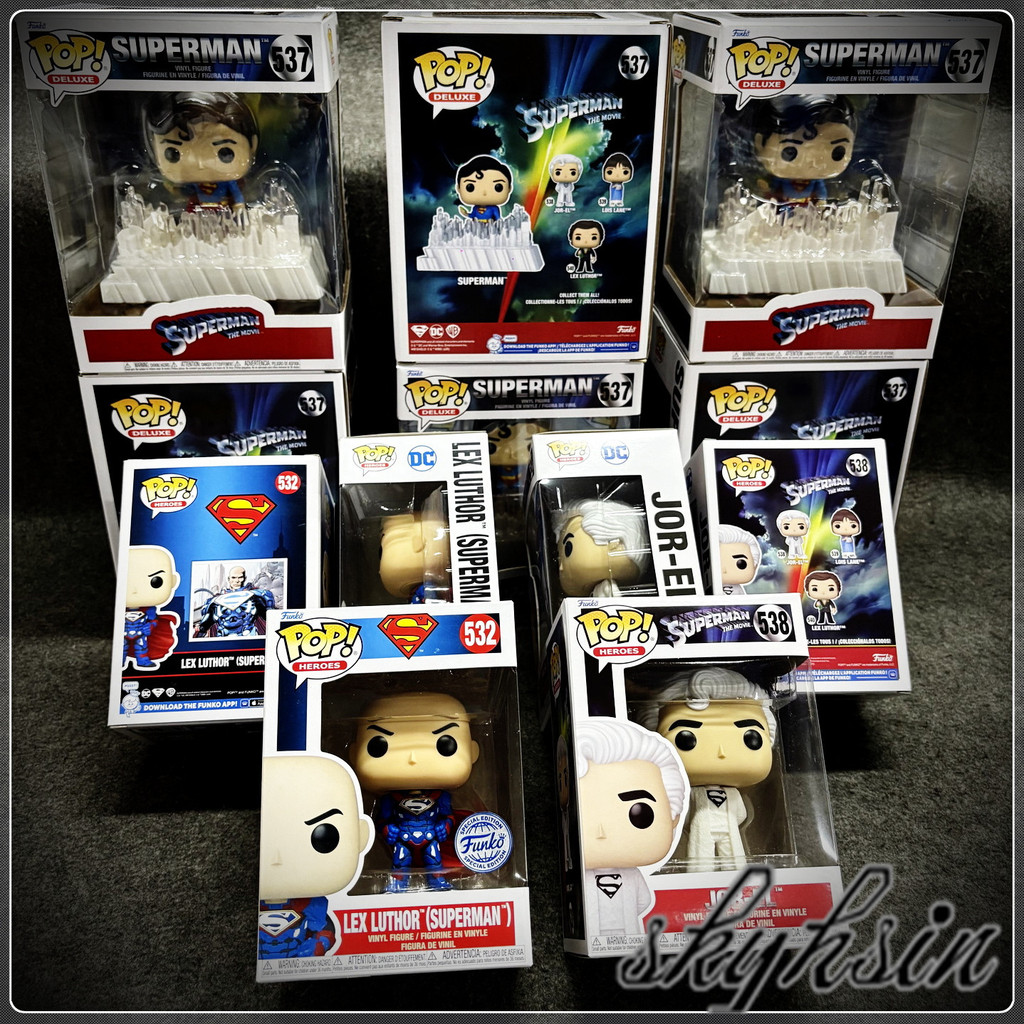 Funko Pop DC Superman 2025 Phone Booth Black Superman Suit Q Version Doll Figure