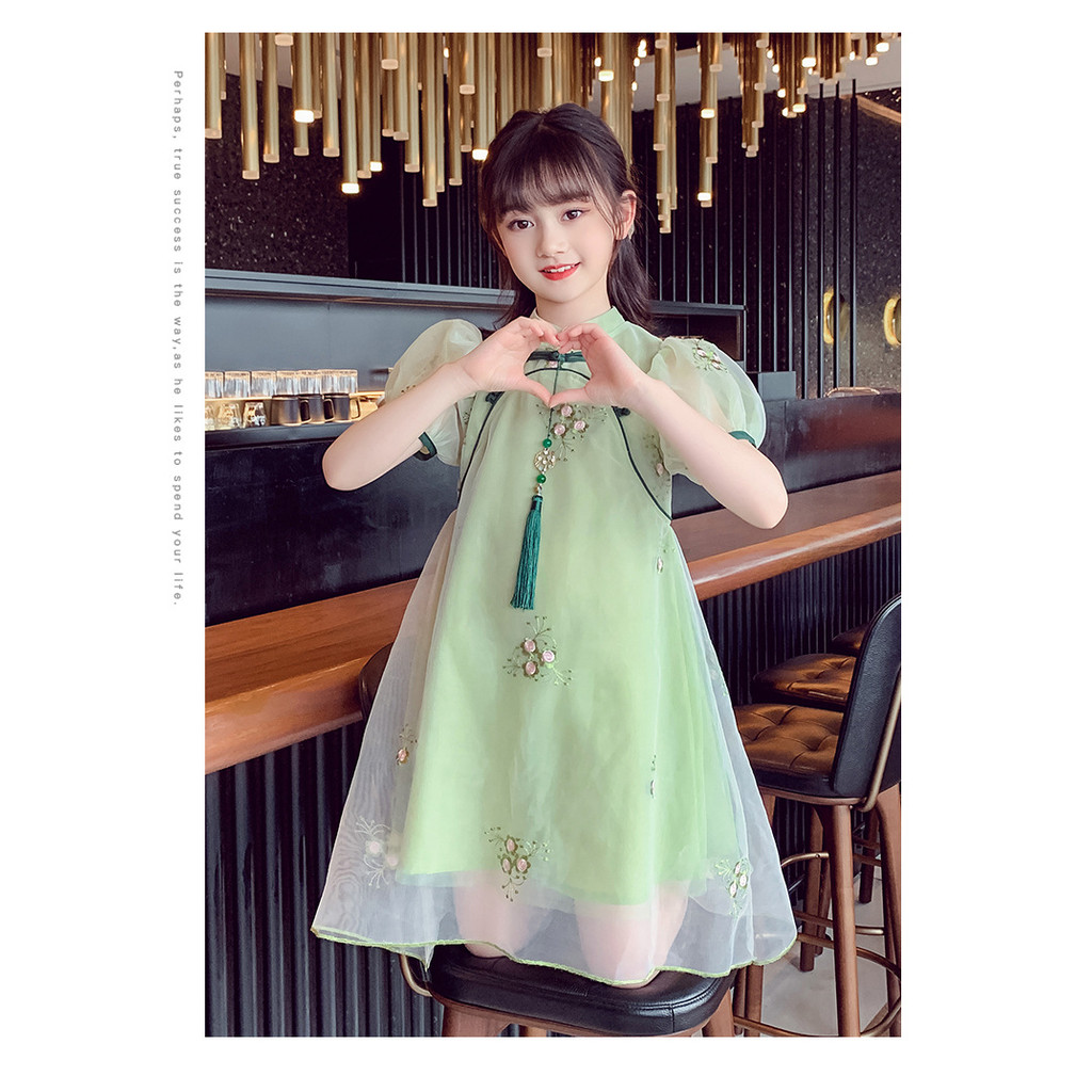 ชุดเดรสHanfuสำหรับเด็กผู้หญิง สไตล์เจ้าหญิงจีนใหม่ LXJ0121 - รูปที่ 4