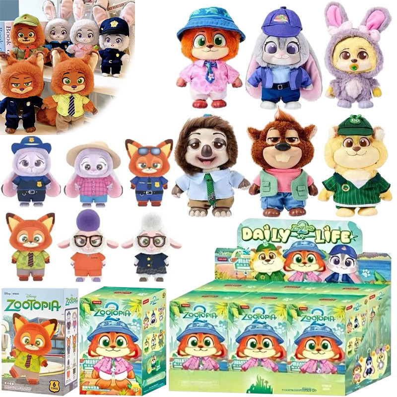 ตุ๊กตา Zootopia Action Figure Judy Nick Bellwether แฟลชกล่องตาบอด Zootopia 2 ตุ๊กตาตุ๊กตาของสะสมของเล่นสําหรับเด็ก