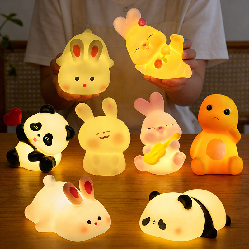ของขวัญวันวาเลนไทน์ การ์ตูนแพนด้าโคมไฟกลางคืนห้องนอนแสงโดยรอบสก์ท็อปเครื่องประดับของขวัญซัพพลาย