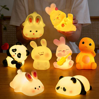 ของขวัญวันวาเลนไทน์ การ์ตูนแพนด้าโคมไฟกลางคืนห้องนอนแสงโดยรอบสก์ท็อปเครื่องประดับของขวัญซัพพลาย