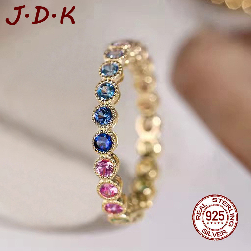 JDK 18K Gold Zircon แหวนเครื่องประดับผู้หญิง