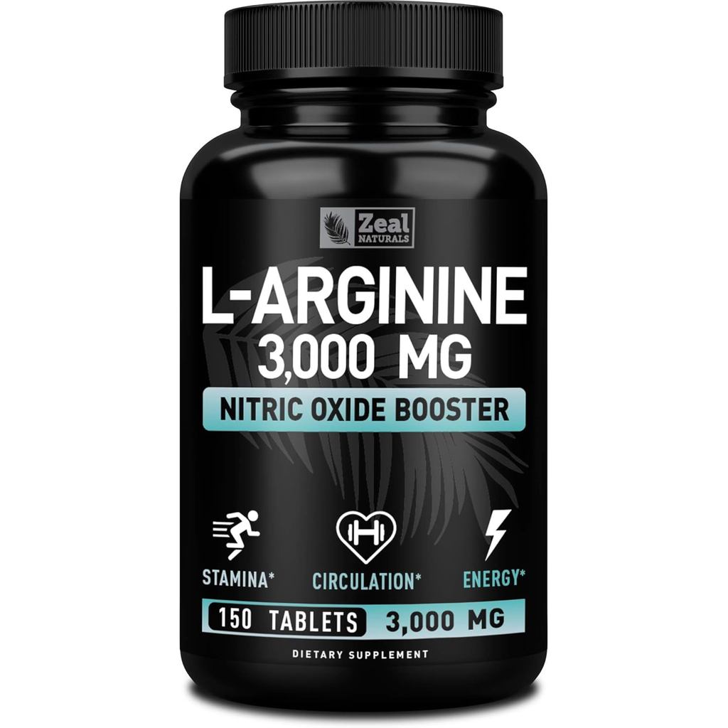 L Argiine 3000mg แคปซูล (150 เม็ด | 1000มก.) โดสสูงสุด L-Arginine Nitric Oxide สําหรับรองรับการเจริญ