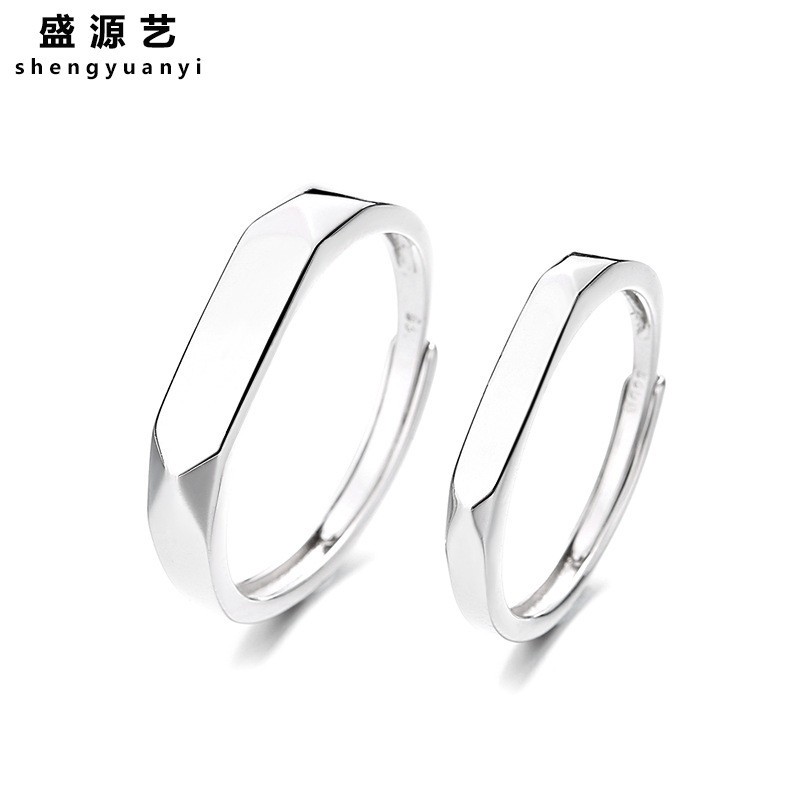 แหวนเงินสเตอร์ลิง 925 ตัวอักษรส่วนบุคคล พร้อมความหมายพิเศษสำหรับคู่รัก