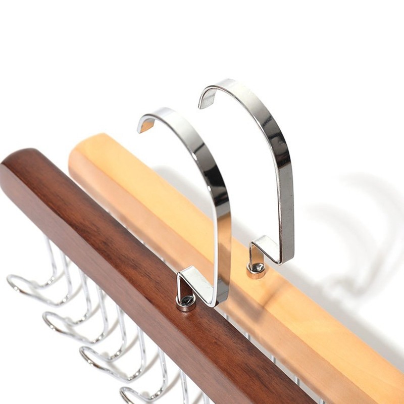 ไม้แขวนเสื้อ 8 ตะขอ กันลื่น แข็งแรง ทนทาน ไม่เป็นสนิม ประหยัดพื้นที่ ใช้กับผ้าพันคอ ยกทรง เนคไท หมวก ตู้เสื้อผ้า - รูปที่ 4