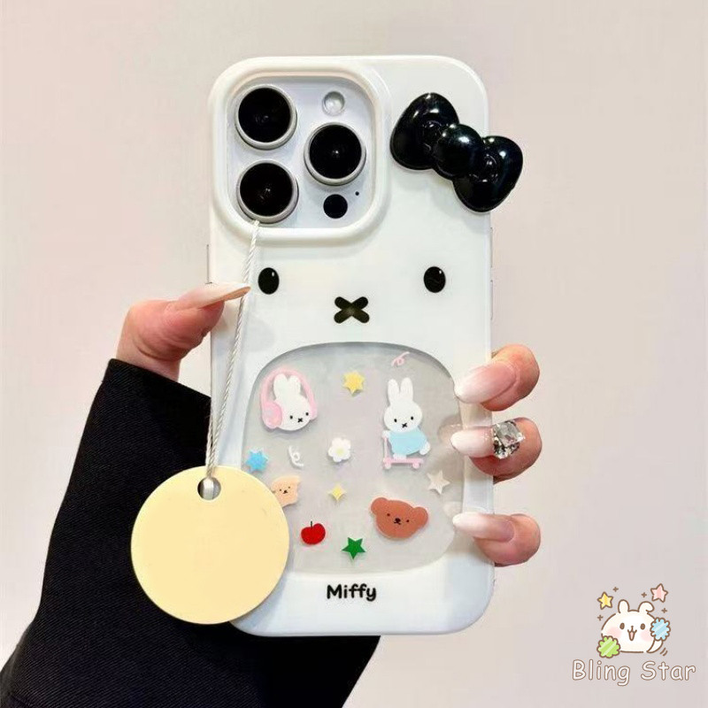 สำหรับIPhone 17 15 13 11 air 12 16 14 Pro Max X XR 6 6S 14 7 16 15 8 Plus SE ฮิต เคสใส ลายมิฟฟี้กระต่าย สีหลากน่ารัก